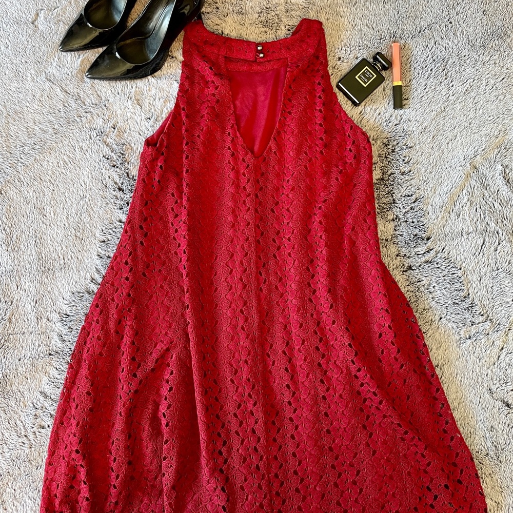 ALTAR’D state crimson lace dress